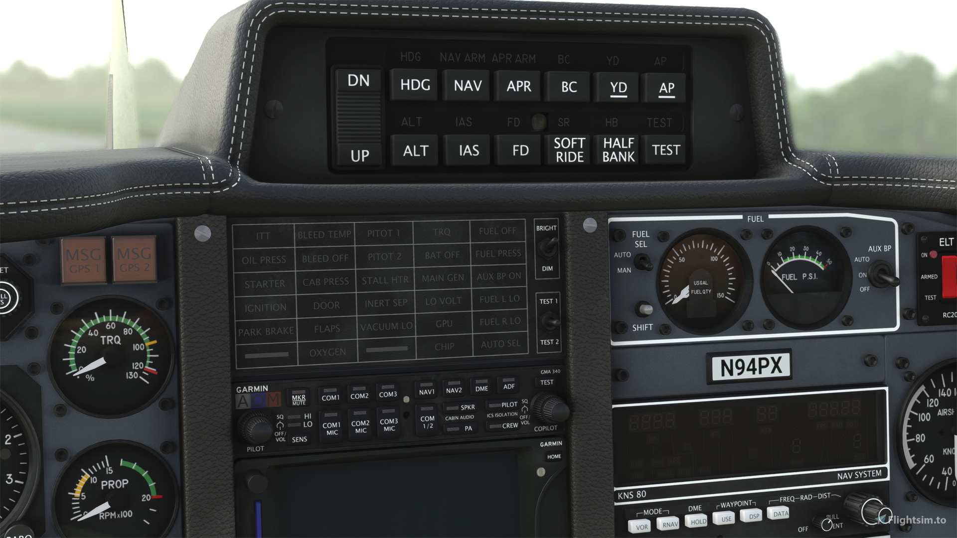 Black Square TBM 850 Annunciator Panel  Improvement Mod - Image 1
