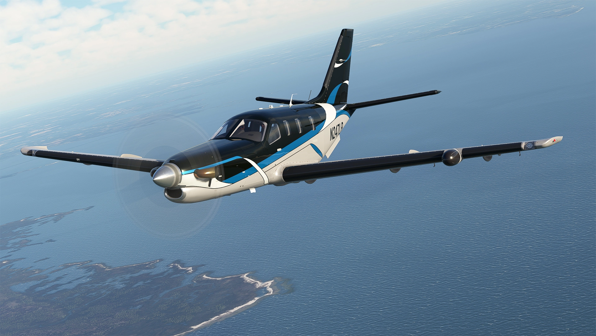 Black Square TBM 850 N247LB (Dynamic Registration) - Image 1