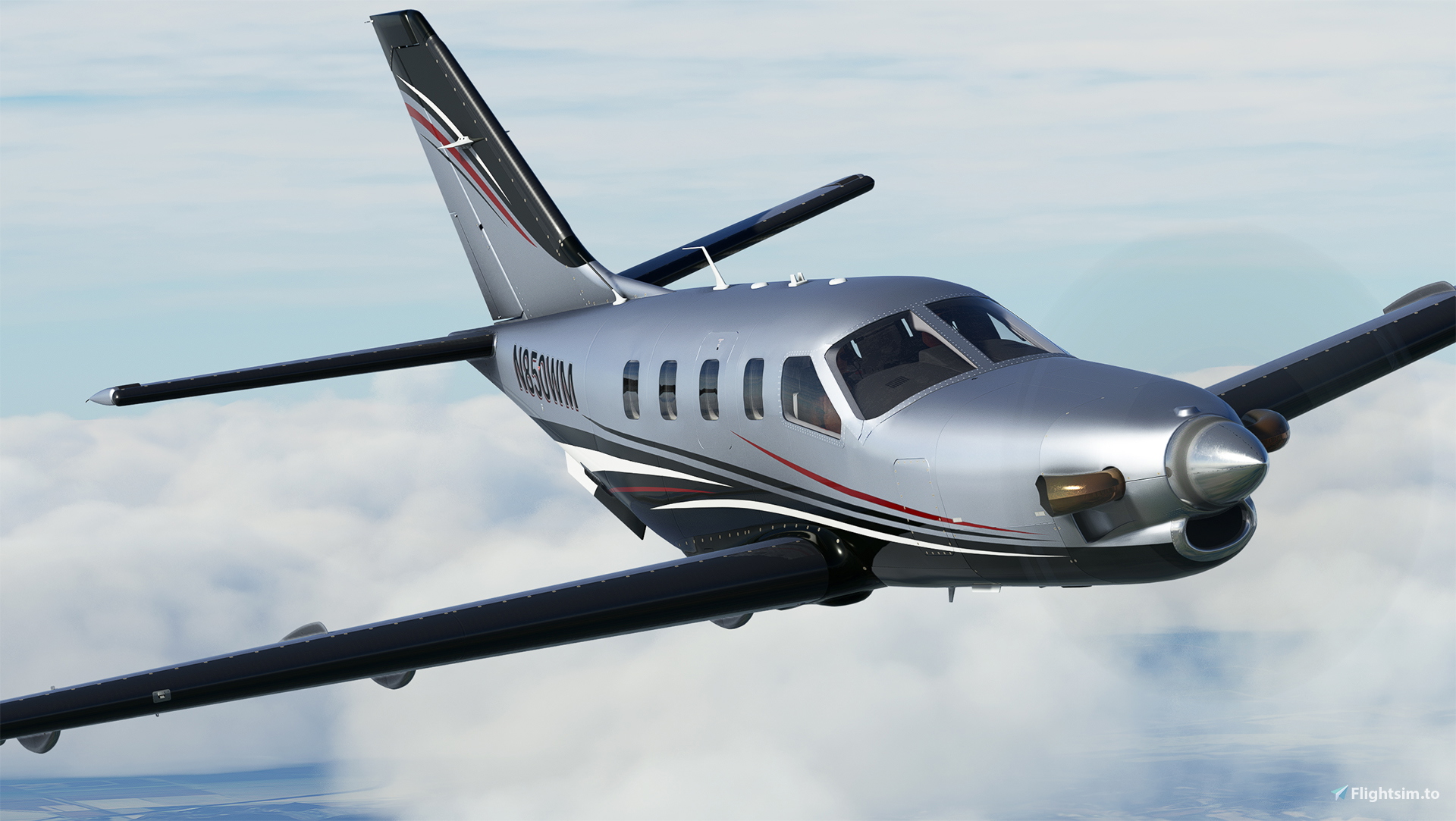 Black Square TBM 850 N850WM with Custom Interior (Dynamic Registration) - Image 1