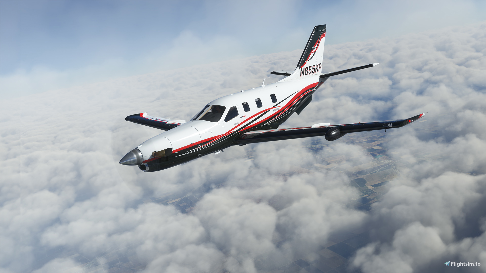Black Square TBM 850 N855KP with Custom Interior (Dynamic Registration) - Image 1