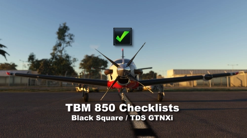 Black Square TBM 850 Checklists for the TDS GTNXi