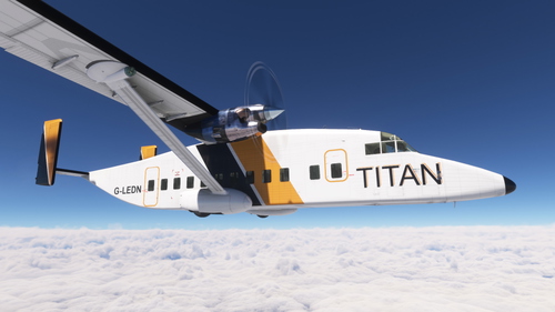 Blackbox Shorts 330 Titan airways G-LEDN - Old Livery (PAX)