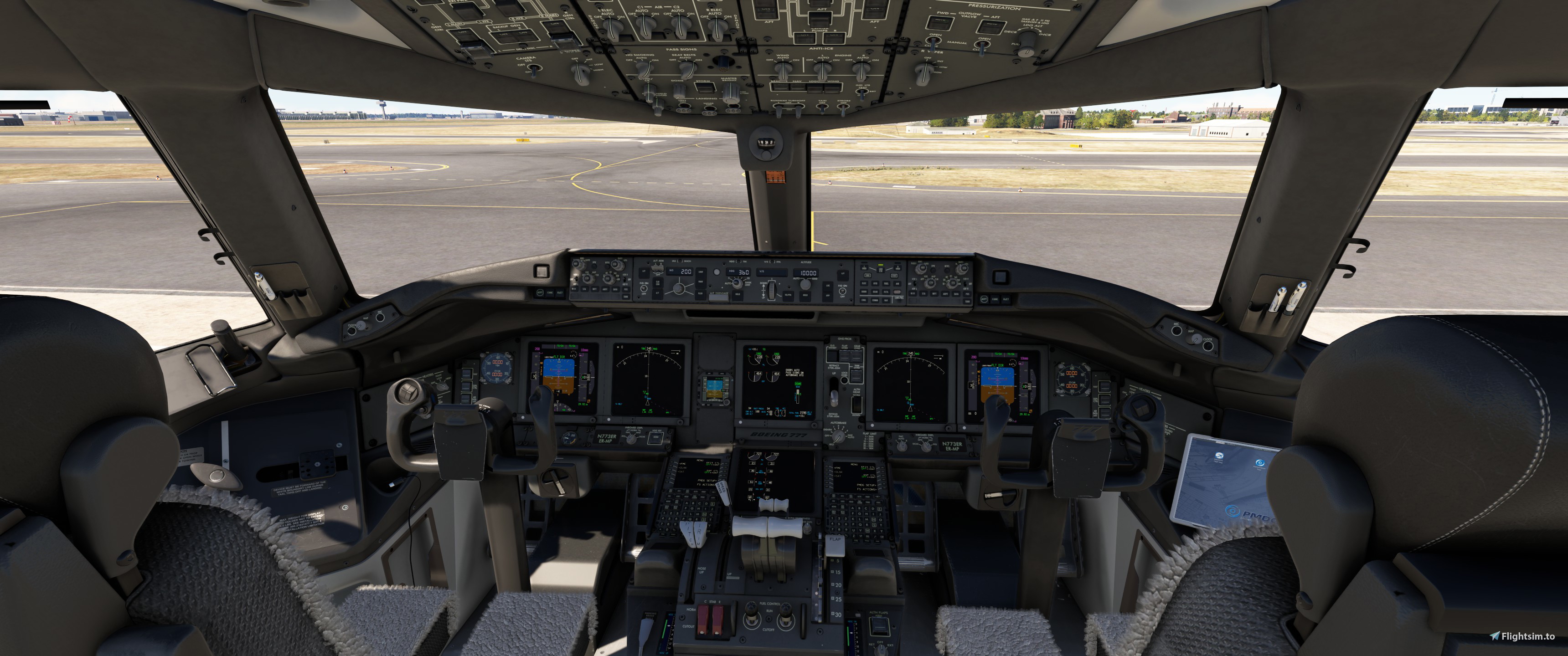 Black/Grey Cockpit for PMDG Boeing 777 - Image 1