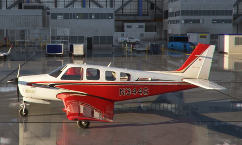 Blacksquare Bonanza A36 repaint classic red