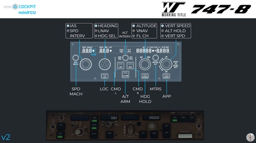 Boeing 747-8i | MiniCockpit MiniFCU | MobiFlight Profile