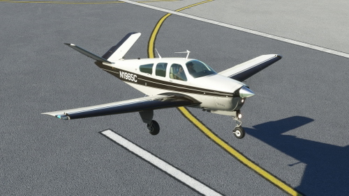 Bonanza V35B White and Brown with Brown Panel