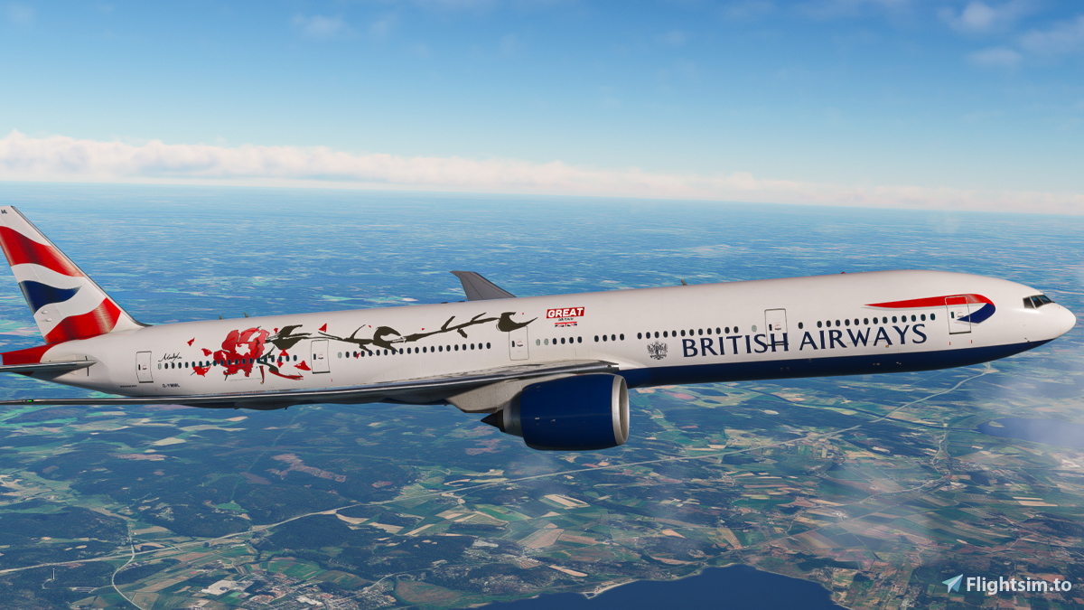 British Airways | G-YMML | PMDG B777-300ER | GREAT Festival of Creativity livery | Fictional | - Image 1