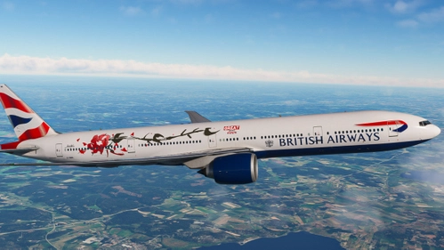 British Airways | G-YMML | PMDG B777-300ER | GREAT Festival of Creativity livery | Fictional |
