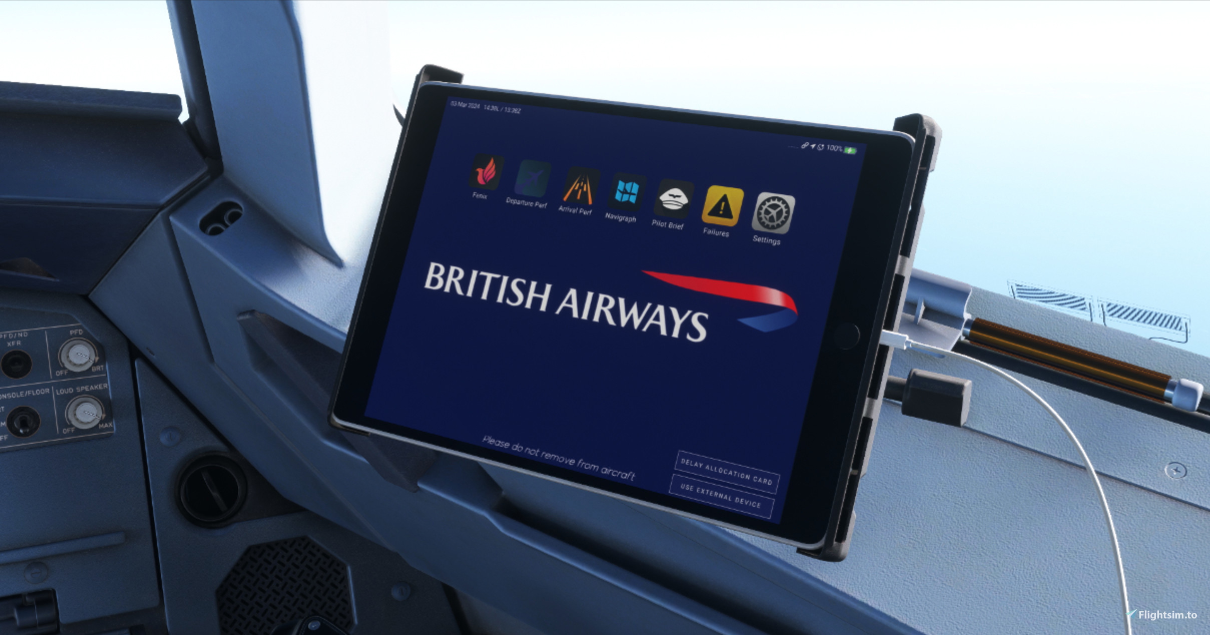 British Airways EFB Background - Fenix A320 Block 2 - Image 1