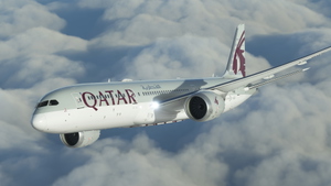 Qatar Airways [A7-BHE] Boeing 787-9 HorizonSim [8K+4K] thumbnail 3