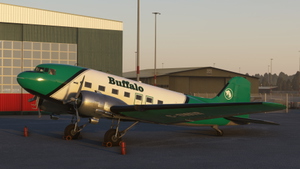 Buffalo Airways C-GWIR DC-3 With included cockpit textures and airspeed knots gauge GPS/Classic thumbnail 1