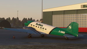 Buffalo Airways C-GWIR DC-3 With included cockpit textures and airspeed knots gauge GPS/Classic thumbnail 3