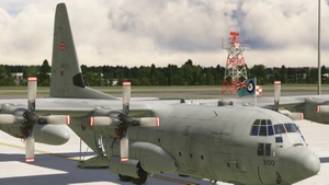 C-130H Captain Exterior RAF XV300 Dirty Texture. thumbnail 2
