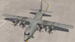 C-130H Captain Exterior RAF XV300 Dirty Texture. thumbnail 3