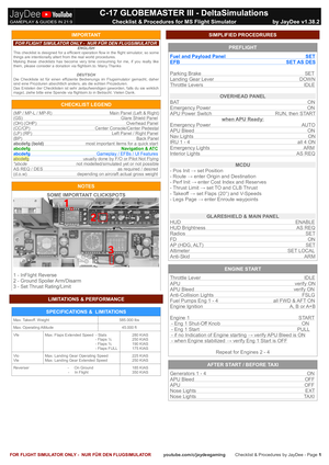 C-17 Globemaster III - Checklist & Procedures  thumbnail 1