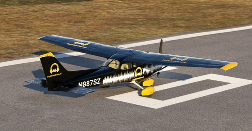 C172 G1000 wheels  SayIntentions.ai liveries blue and black