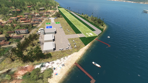 Campo de aviação Ilhabela retrô renew