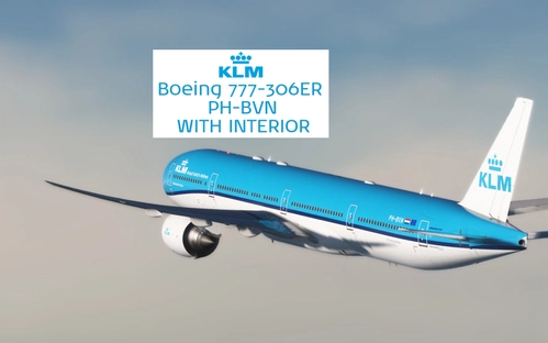 CaptainSim B777-300 KLM PH-BVN + INTERIOR 4K