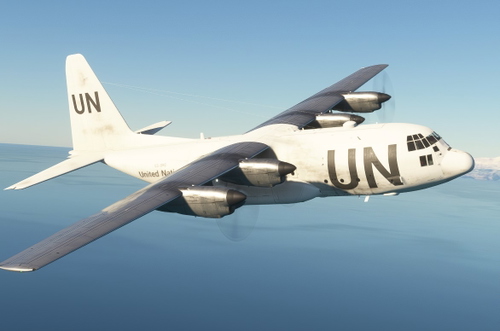 Captain Sim C130H  United Nations Safair CS-ORC (weathered version)