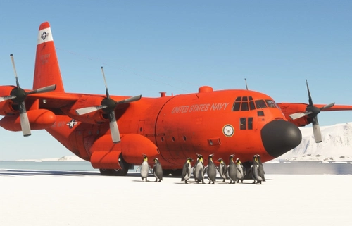 Captain Sim C130H  US Navy Orange weathered
