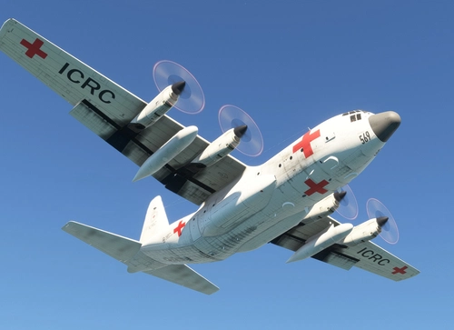 Captain Sim C130-H  ICRC International Red Cross (weathered version)