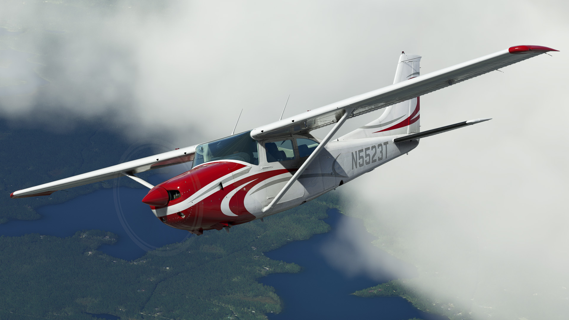 Carenado C182 RG II N5523T + Custom Registration - Image 1