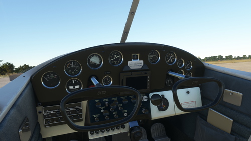 Carenado Cessna C170B - Dark Interior with Black and Chrome panel
