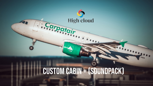 Carpatair A320 YR-ABA- FENIX +  airBaltic ACMI cabin textures