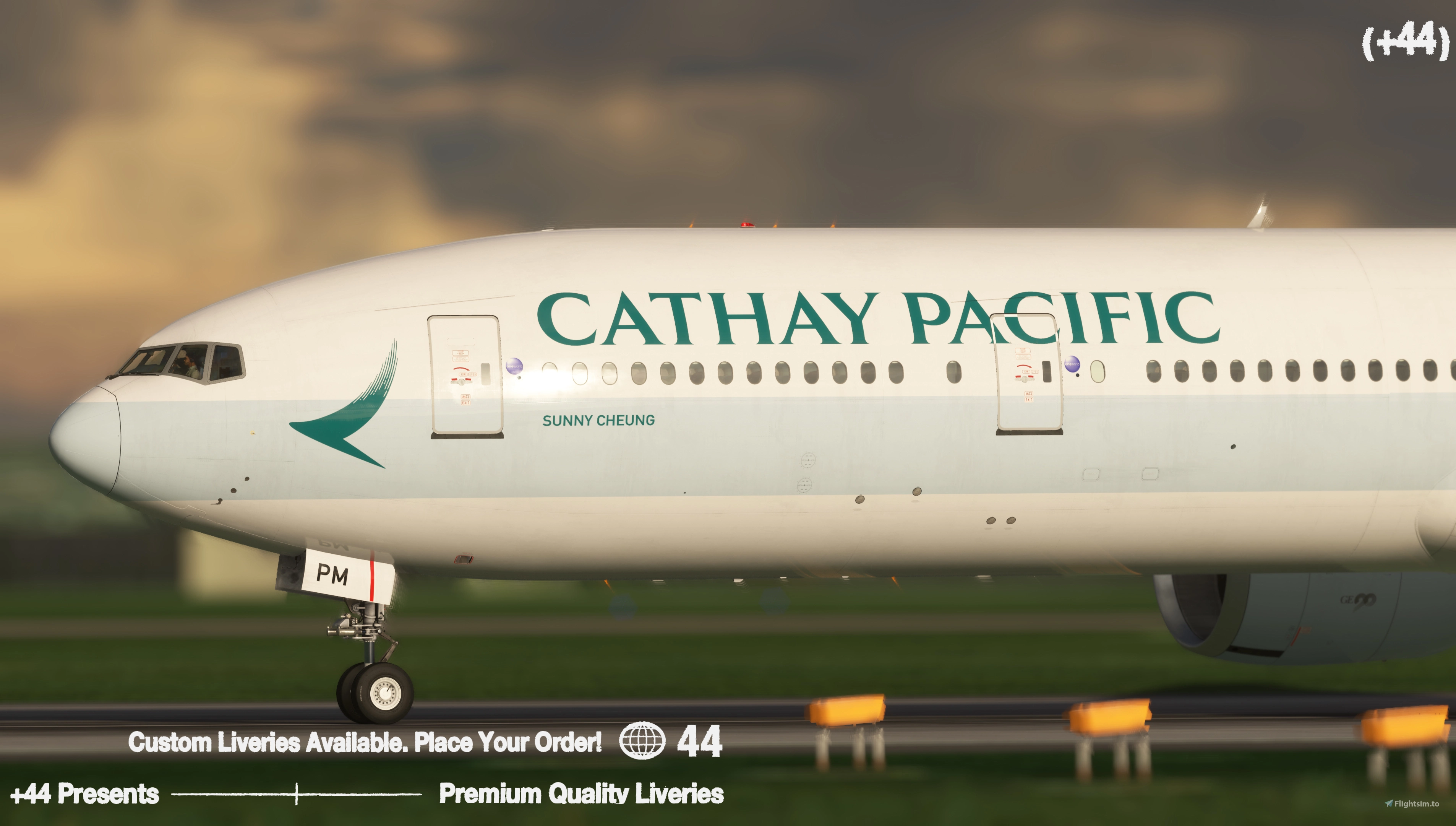 Cathay Pacific w/ Cabin ( B-KPM) PMDG 777-300ER - 8K - Image 1