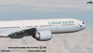 Cathay Pacific w/ Cabin ( B-KPM) PMDG 777-300ER - 8K thumbnail 6