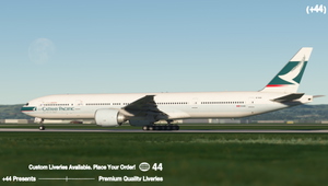 Cathay Pacific w/ Cabin ( B-KQX ) PMDG 777-300ER - 8K thumbnail 2