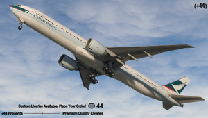 Cathay Pacific w/ Cabin ( B-KQX ) PMDG 777-300ER - 8K thumbnail 10
