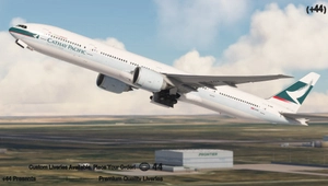 Cathay Pacific w/ Cabin ( B-KQX ) PMDG 777-300ER - 8K thumbnail 8