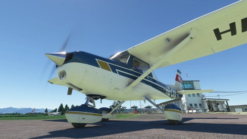 Cessna 152 "Blue and Orange" HB-CXX repaint (Asobo/WBSim)