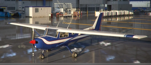 Cessna 152 Blue with White Stripe Repaint