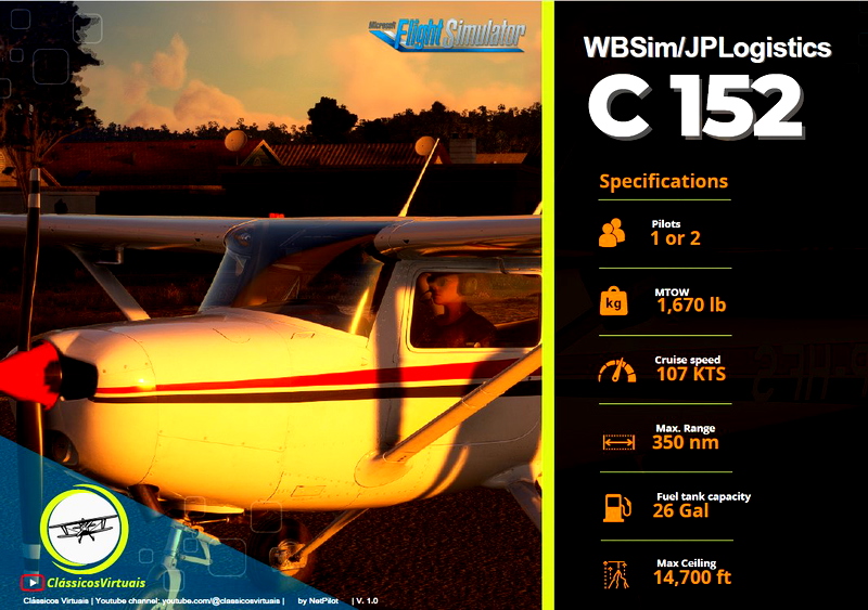 Cessna 152 Checklist & Procedures for WBSim/JPLogistics for Microsoft