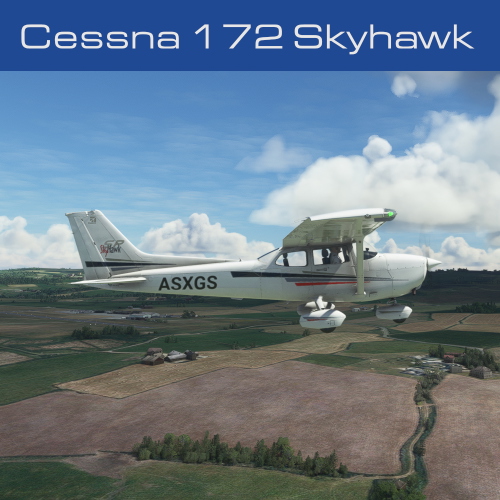 Cessna 172 Blue Red and  Grey