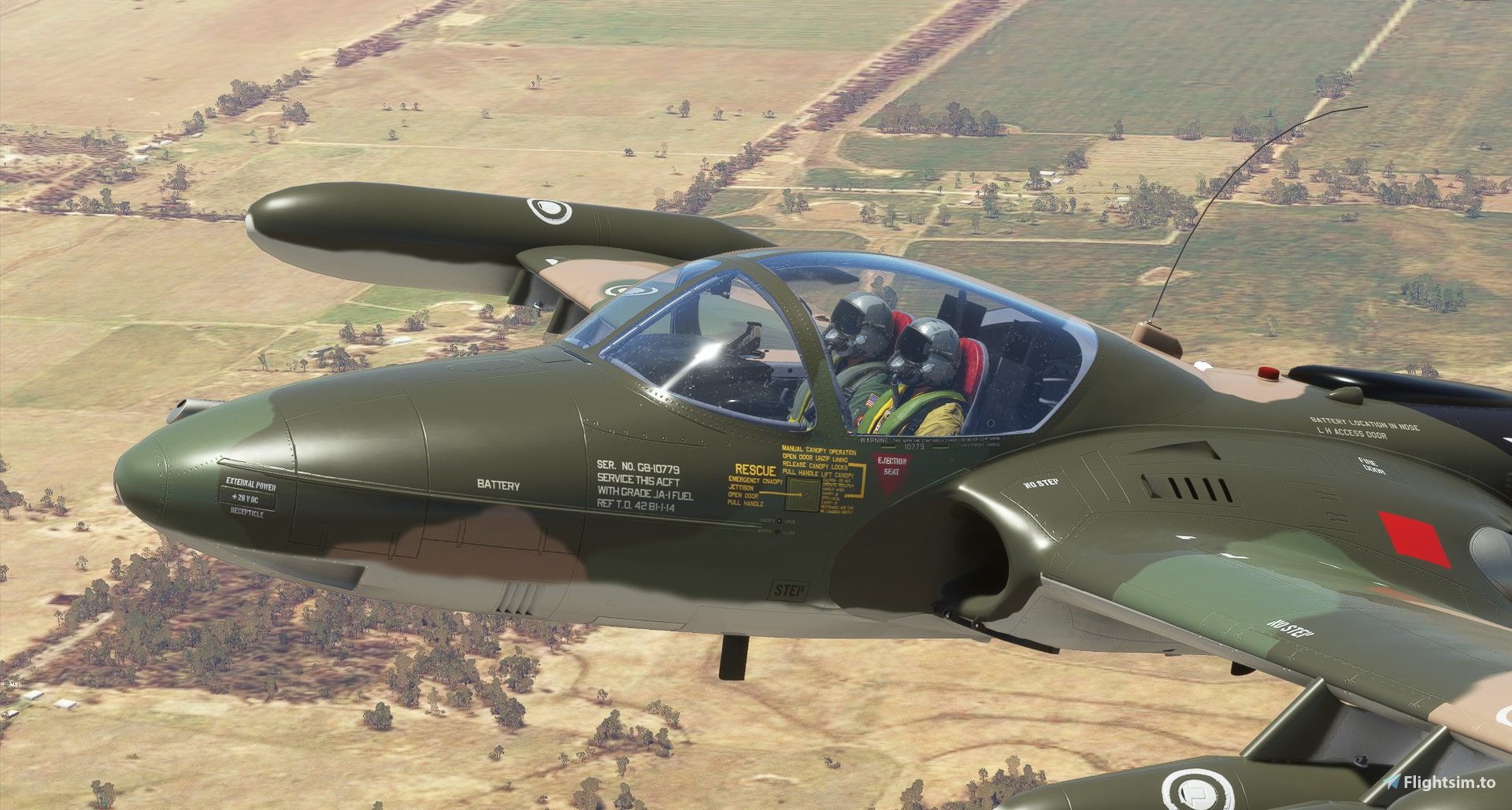 Cessna A-37B Dragonfly VH-XVA 10779 - Aircraft Liveries for MSFS