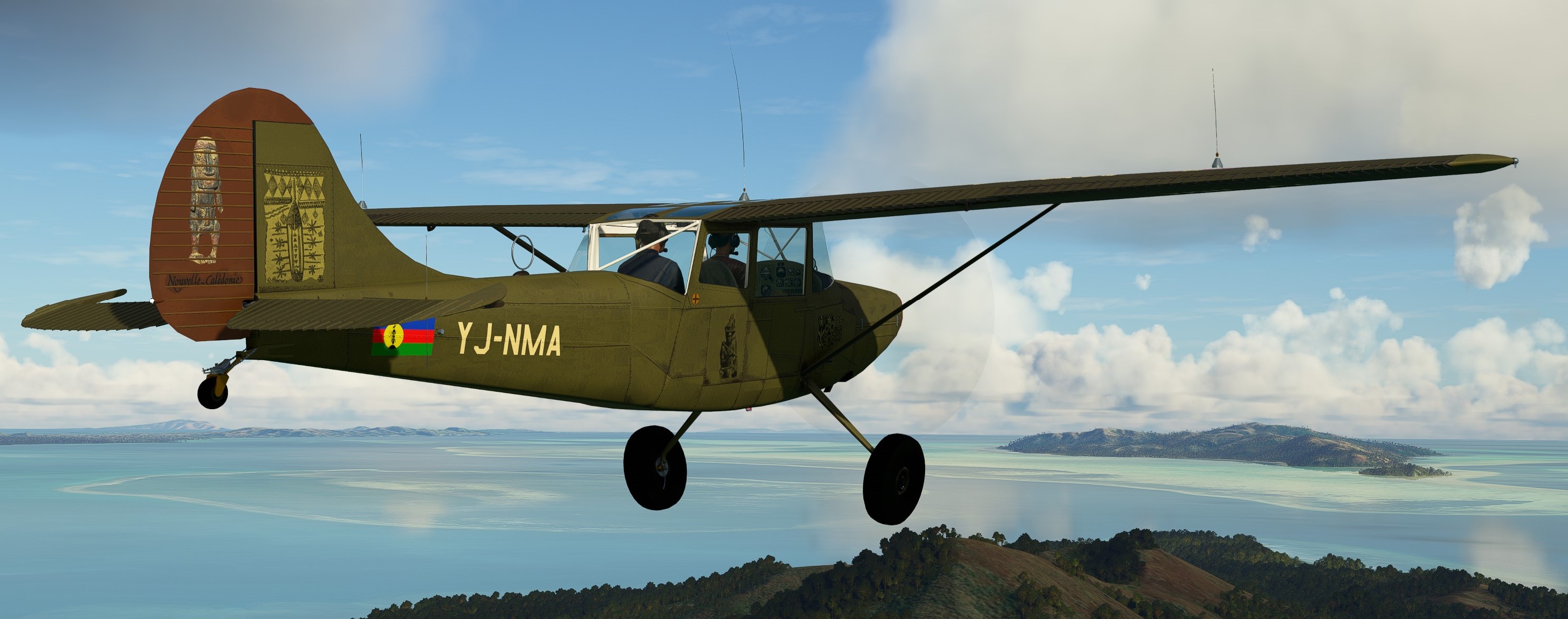 Cessna Bird Dog L-19A Ouvea YJ-NMA - Aircraft Liveries for MSFS