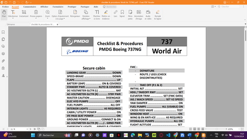 checklist & procédures World Air 737NG