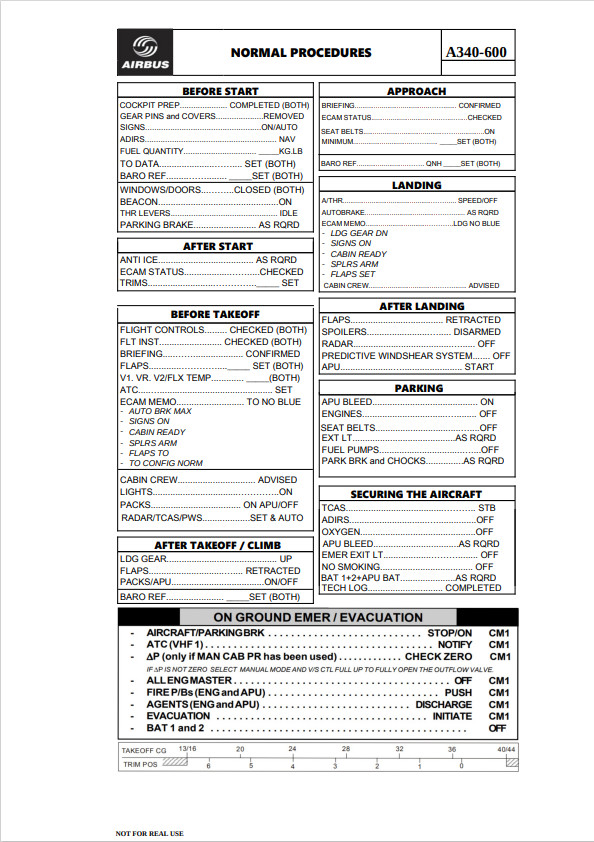Checklist A340-300/600 - Image 1