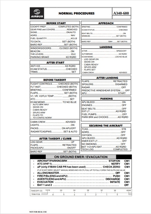 Checklist A340-300/600 thumbnail 1