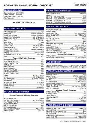 Checklist B738  thumbnail 1