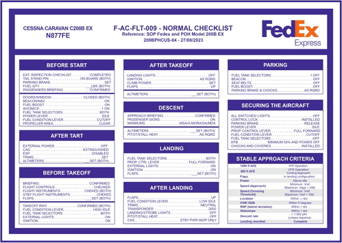 Checklist c208 EX - FedEx Express