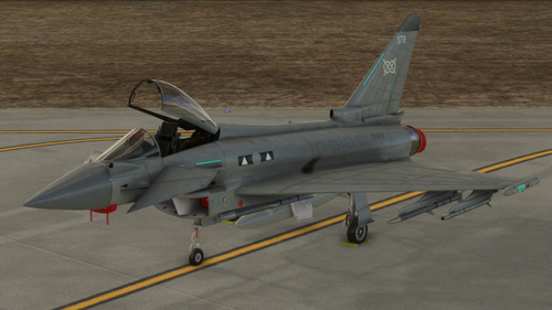 CJ Simulations Eurofighter Typhoon FGR.4 | RAF 2 SQN Markings Livery ZK378 (8K Resolution)