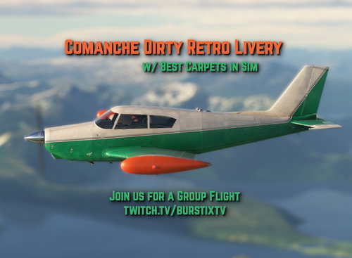 Comanche Dirty Retro Livery with Best Carpet in Sim