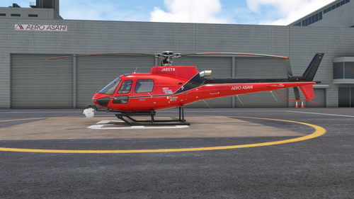 CowanSim H125 JA65TN Aero Asahi(朝日航洋)＆Aero Toyota(エアロ トヨタ)