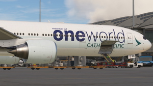 CS Boeing 777-300GE Cathay Pacific One World B-KQM 8K thumbnail 2