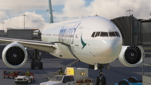 CS Boeing 777-300GE Cathay Pacific One World B-KQM 8K thumbnail 4