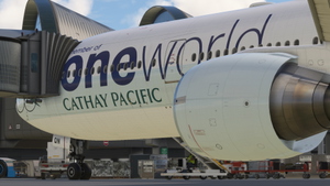 CS Boeing 777-300GE Cathay Pacific One World B-KQM 8K thumbnail 5